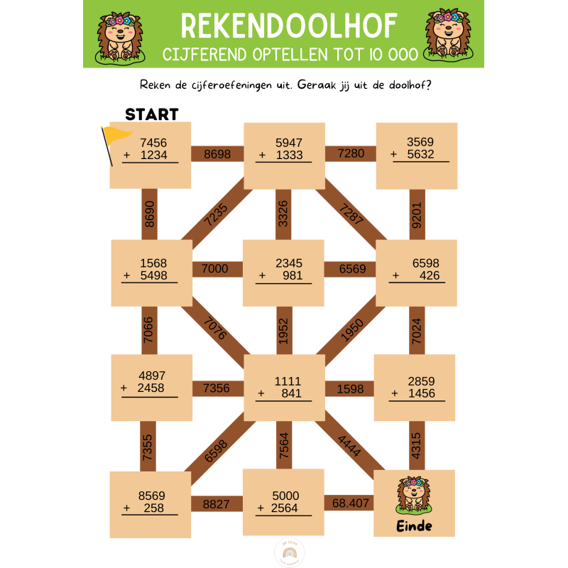 rekendoolhof-cijferendoptellenenaftrekkentot10000-download