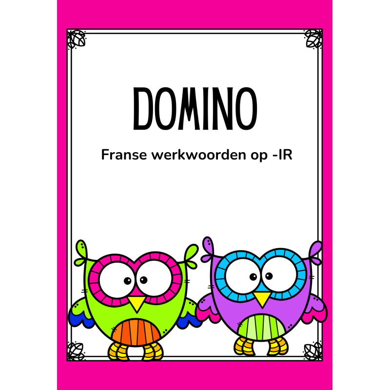 Domino Franse werkwoorden op -IR (download)