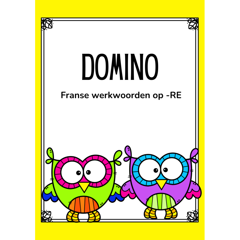 Domino Franse werkwoorden op -RE (download