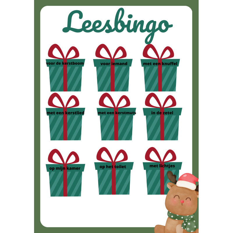 Leesbingo Kerstmis (download)