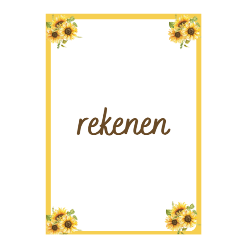 voorblad leerling: zonnebloem (download)