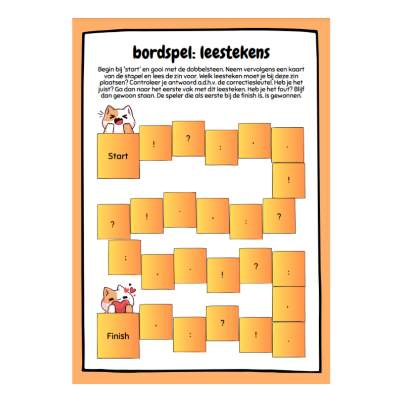 Bordspel: leestekens (download)