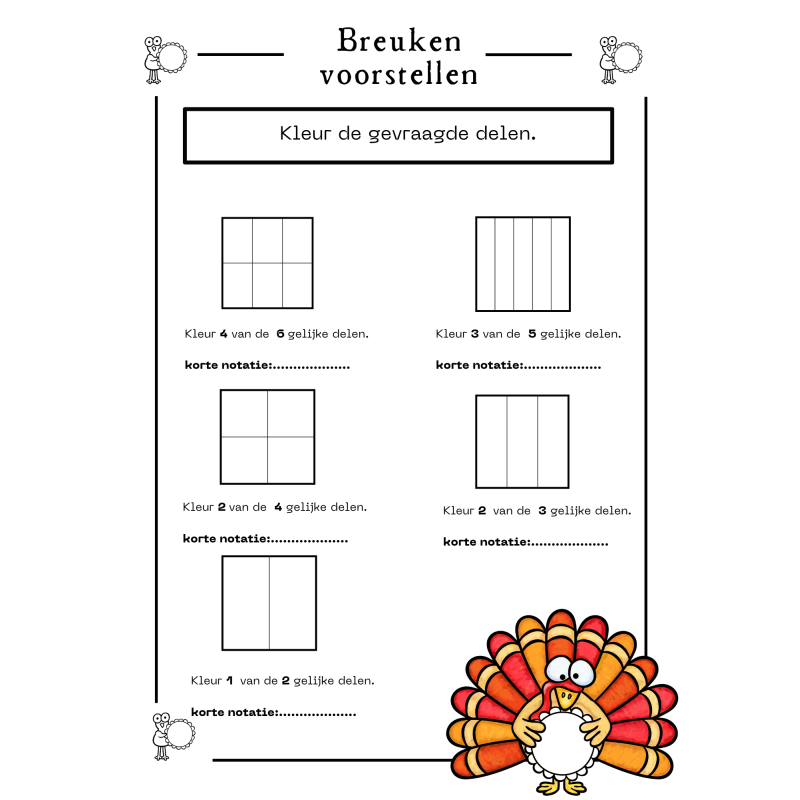 werkbladen: breuken voorstellen