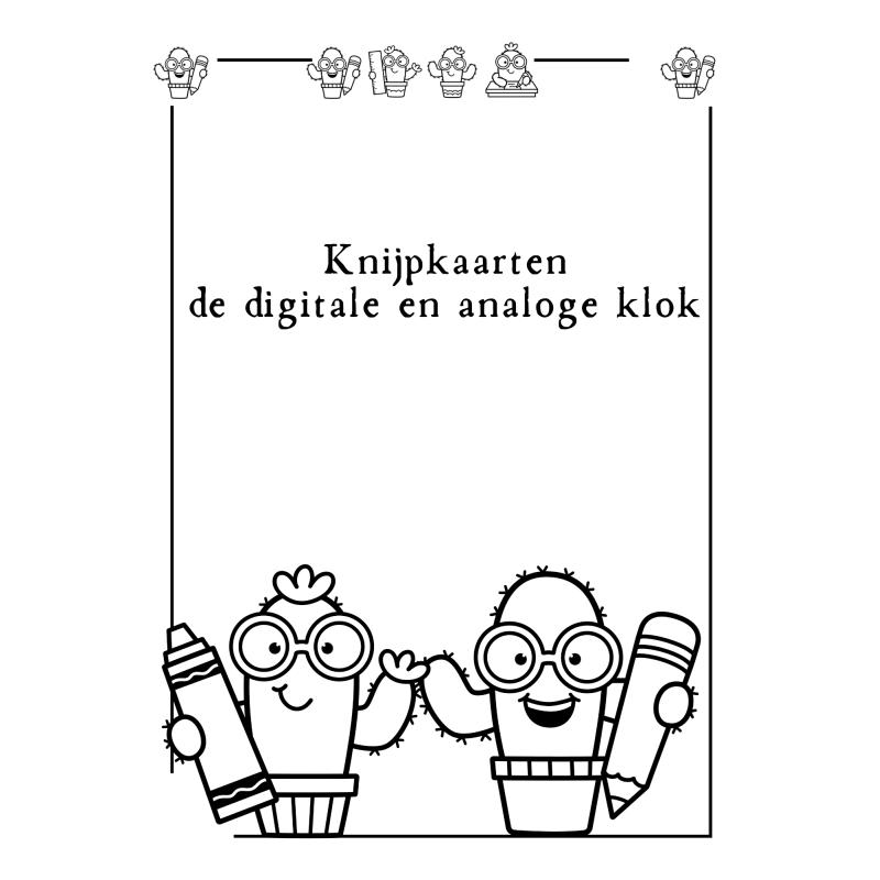 BUNDEL KNIJPKAARTEN DE DIGITALE EN ANALOGE KLOK (DOWNLOAD)